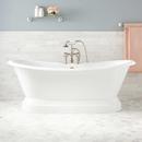 Signature Hardware White 71 x 31-1/4 in. Freestanding Bathtub with Offset Drain 