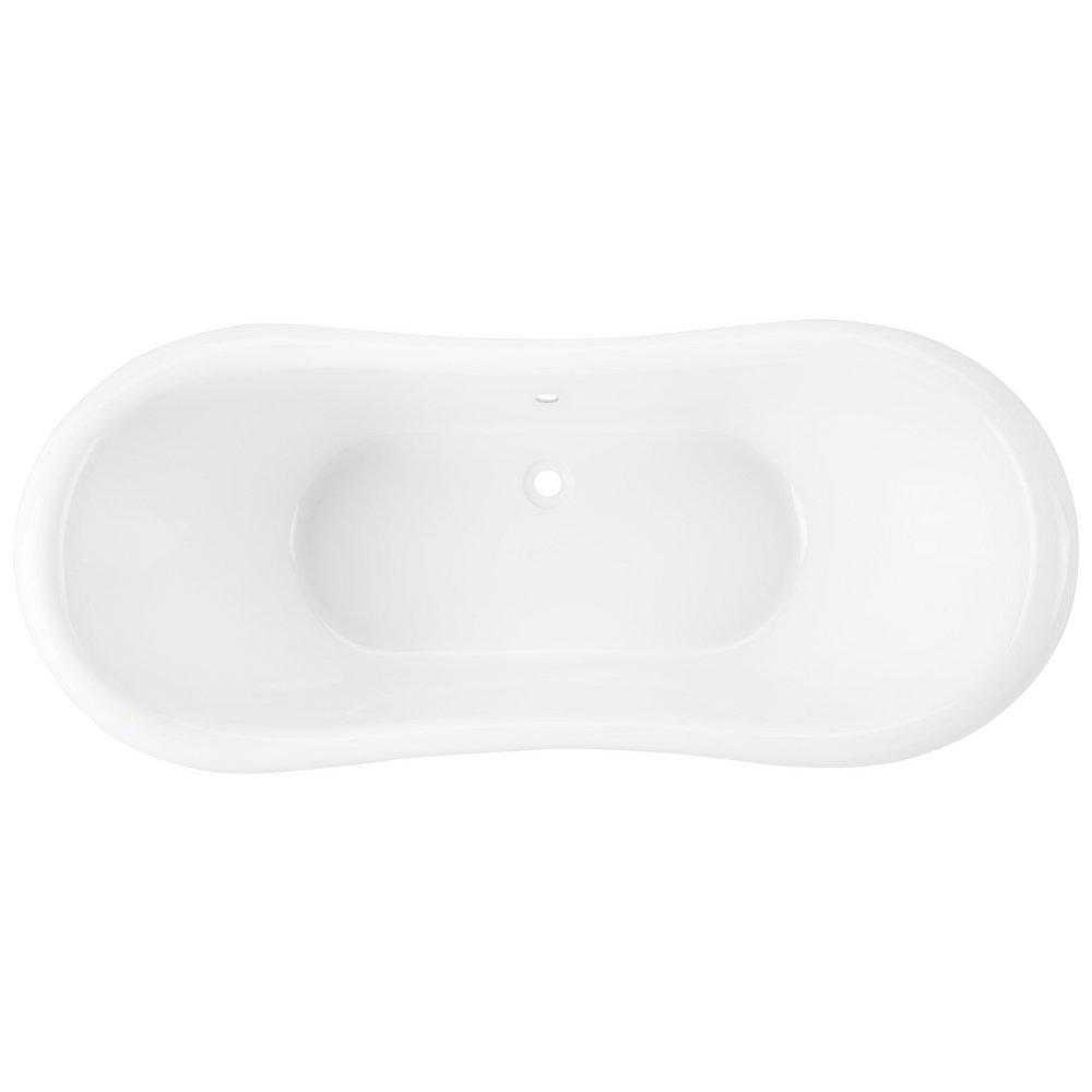 Signature Hardware White 69 x 29 in. Freestanding Bathtub with Offset Drain 
