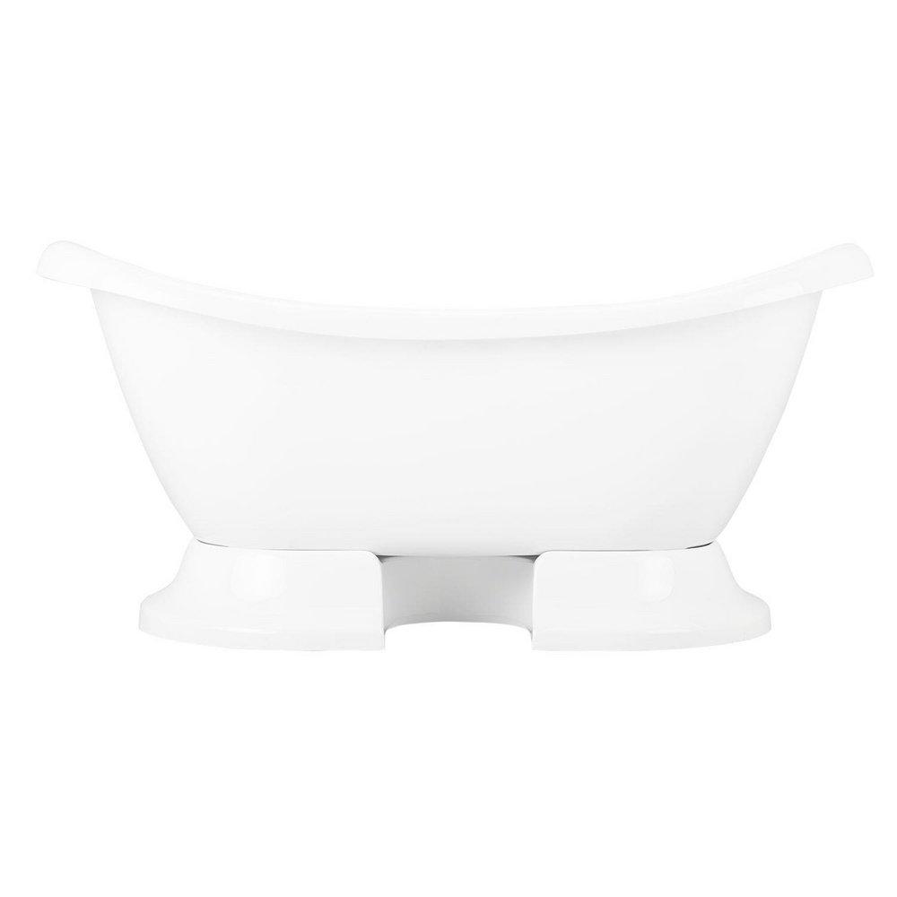 Signature Hardware White 69 x 29 in. Freestanding Bathtub with Offset Drain 