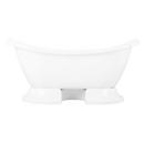 Signature Hardware White 69 x 29 in. Freestanding Bathtub with Offset Drain 