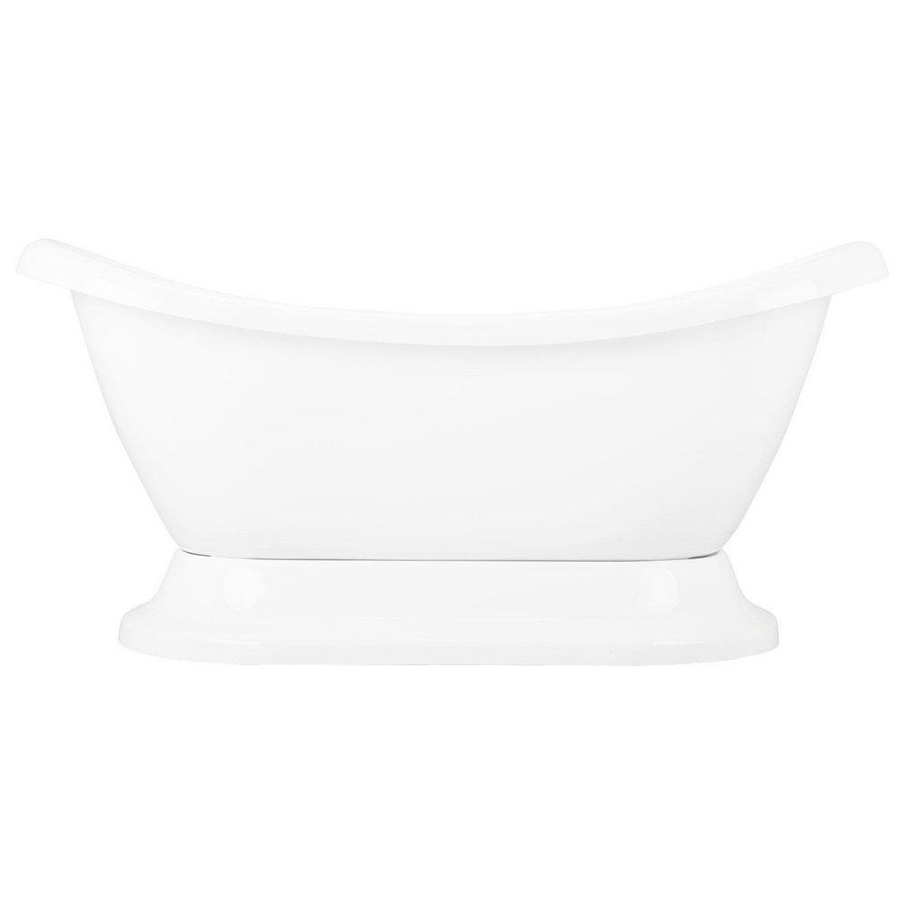Signature Hardware White 69 x 29 in. Freestanding Bathtub with Offset Drain 