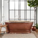 61 x 31 in. Freestanding Bathtub with Center Drain in Antique Copper Patina