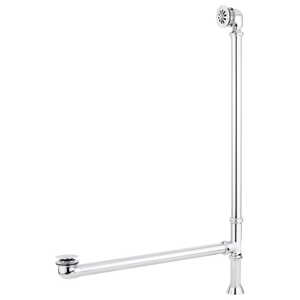 Signature Hardware White 66 x 30 in. Freestanding Bathtub with End Drain 