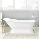 Signature Hardware White 66 x 30 in. Freestanding Bathtub with End Drain 