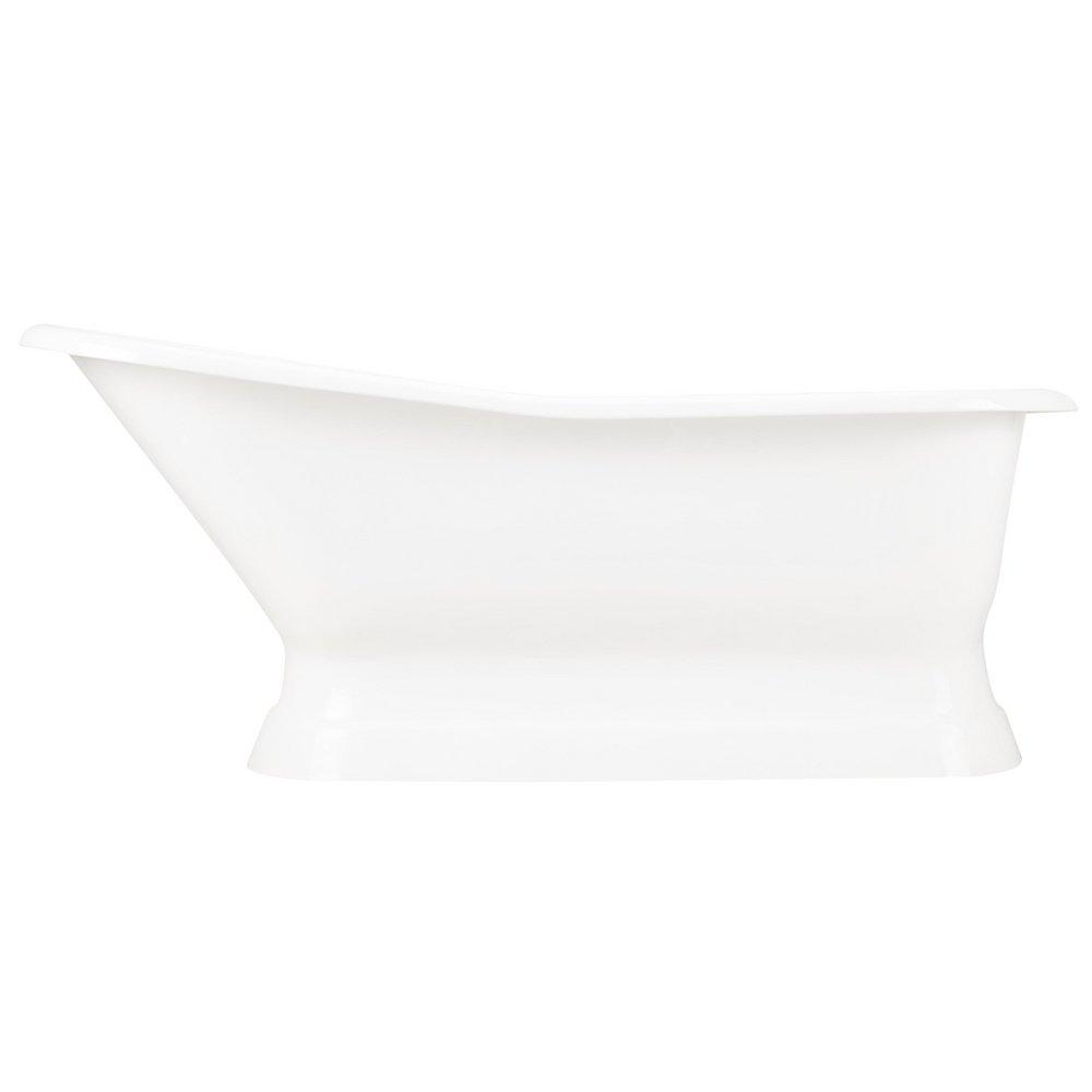 Signature Hardware White 66 x 30 in. Freestanding Bathtub with End Drain 