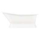 Signature Hardware White 66 x 30 in. Freestanding Bathtub with End Drain 