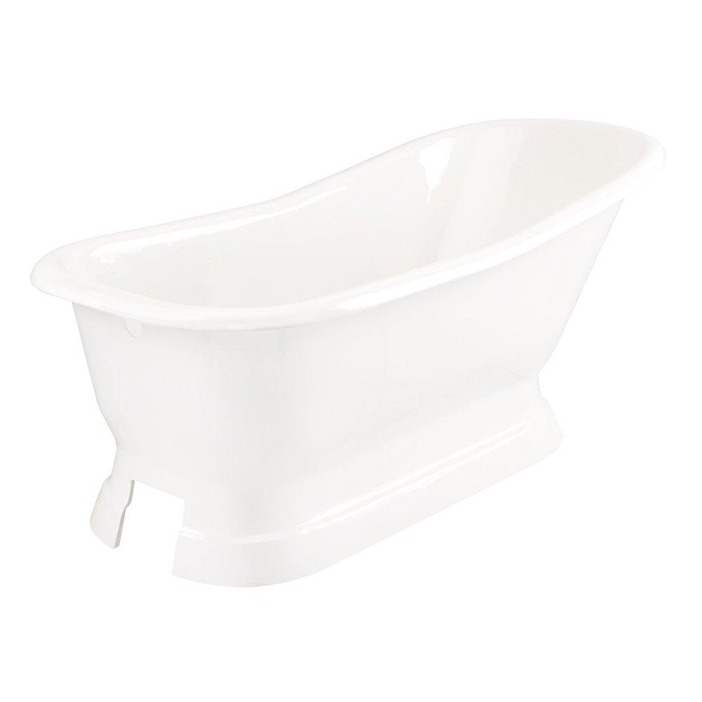 Signature Hardware White 66 x 30 in. Freestanding Bathtub with End Drain 