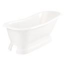 Signature Hardware White 66 x 30 in. Freestanding Bathtub with End Drain 