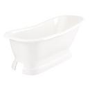 Signature Hardware White 66 x 30 in. Freestanding Bathtub with End Drain 
