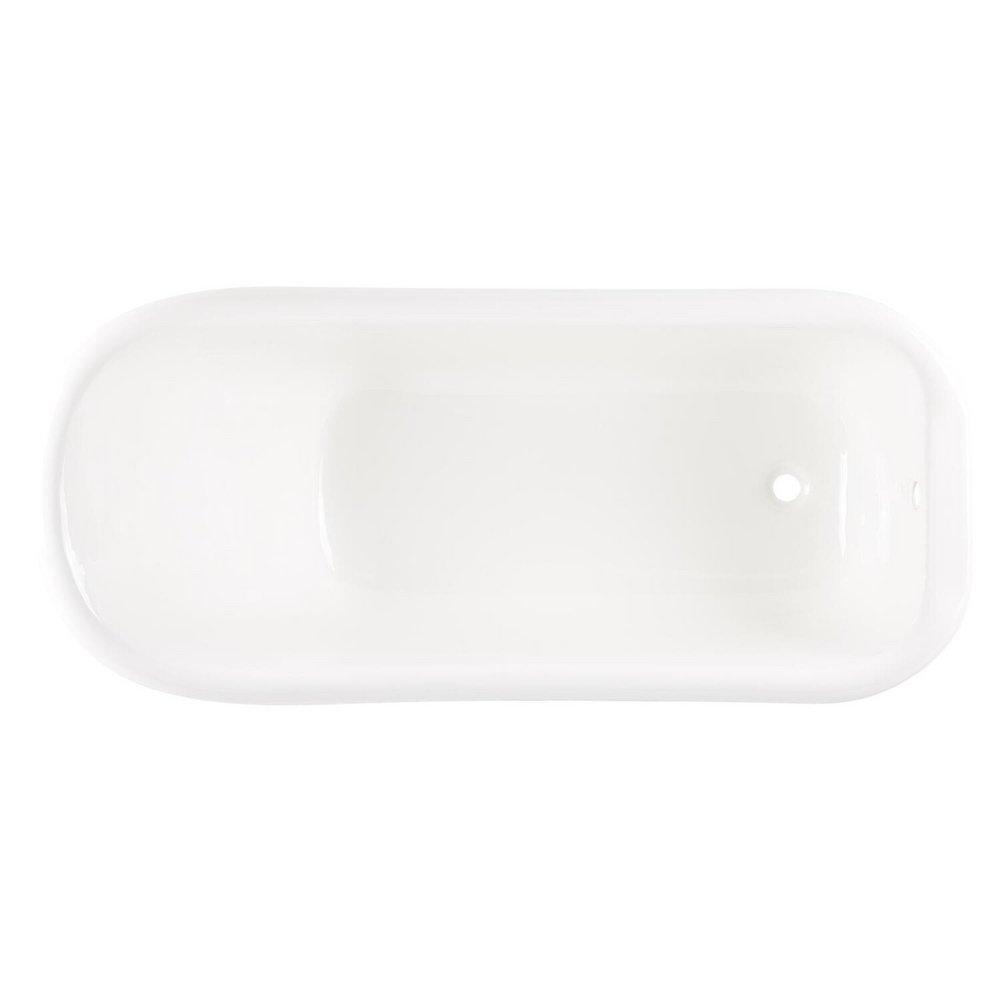Signature Hardware White 66 x 30 in. Freestanding Bathtub with End Drain 