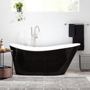 71-1/8 x 31-1/4 in. Freestanding Bathtub with End Drain in Black