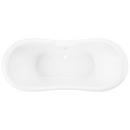 Signature Hardware White 63 x 28 in. Freestanding Bathtub with Offset Drain 