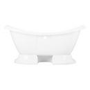 Signature Hardware White 63 x 28 in. Freestanding Bathtub with Offset Drain 