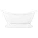 Signature Hardware White 63 x 28 in. Freestanding Bathtub with Offset Drain 
