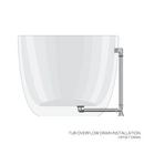 Signature Hardware White 63 x 28 in. Freestanding Bathtub with Offset Drain 