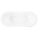 Signature Hardware White 63 x 28 in. Freestanding Bathtub with Offset Drain 