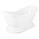 63 x 28 in. Freestanding Bathtub with Offset Drain in White