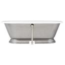 Signature Hardware Antique Pewter 69-1/2 x 32 in. Freestanding Bathtub 
