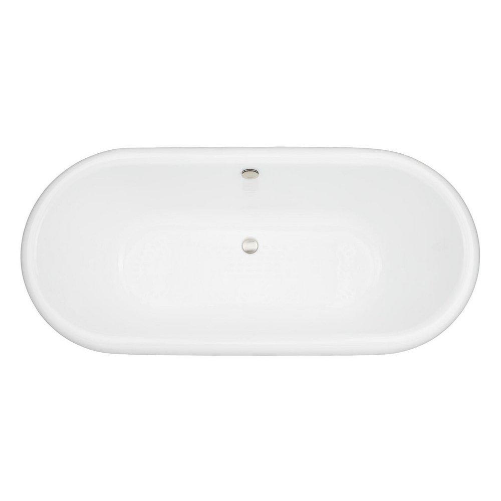 Signature Hardware Antique Pewter 69-1/2 x 32 in. Freestanding Bathtub 