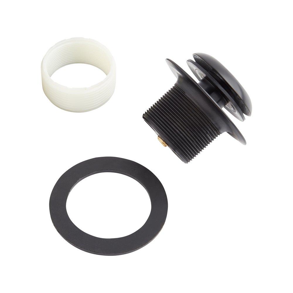 Signature Hardware Matte Black Brass Toe-Tap Drain 