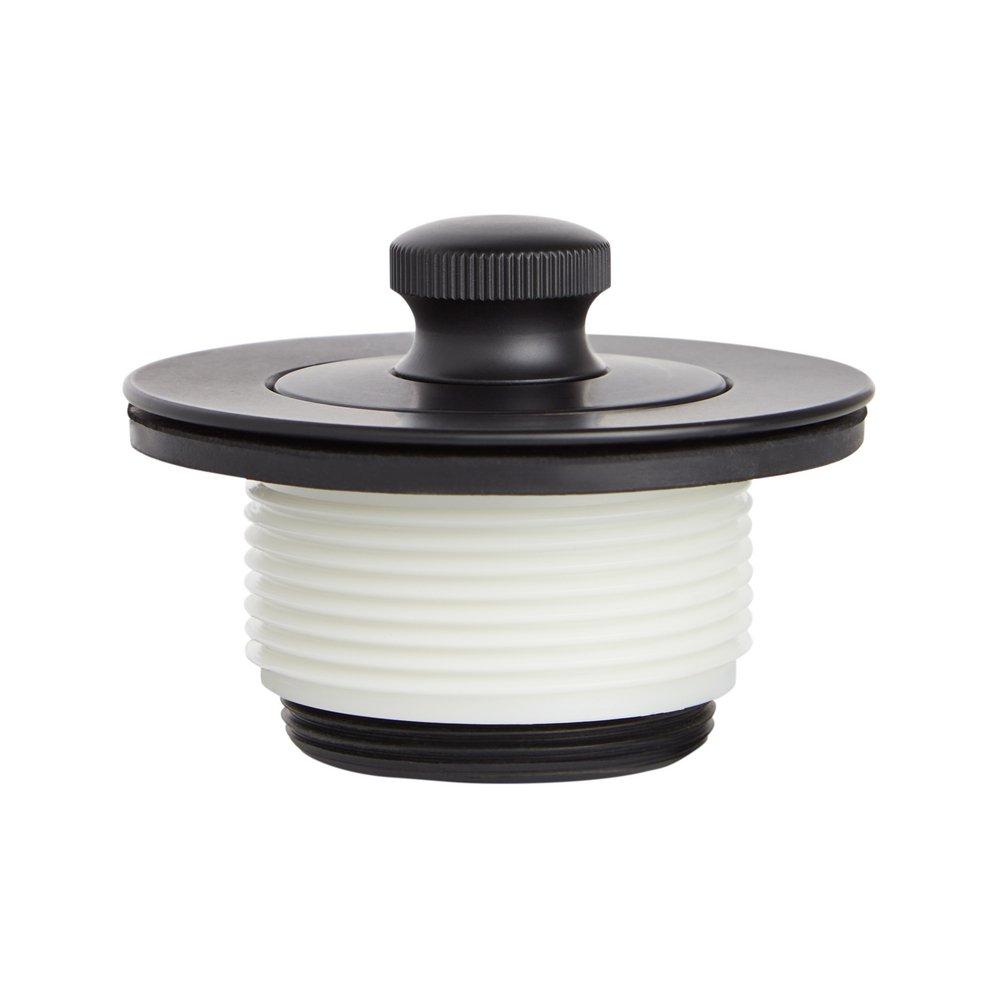 Signature Hardware Matte Black Lift & Turn Drain 