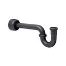 Signature Hardware Matte Black 1-1/4 in. Brass P-Trap 