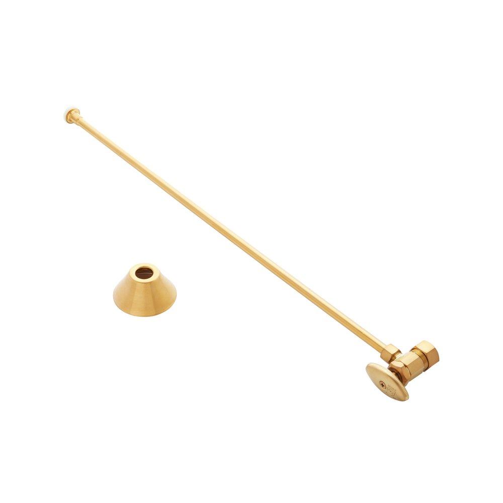 Signature Hardware Brushed Gold Toilet 5/8 x 3/8 in. Supply Kit 