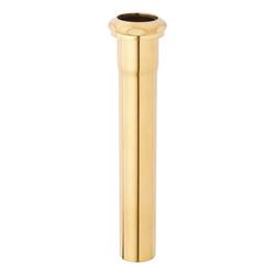 1-1/4 x 8 in. Brass Slip Joint Extension Tube in Brushed Gold