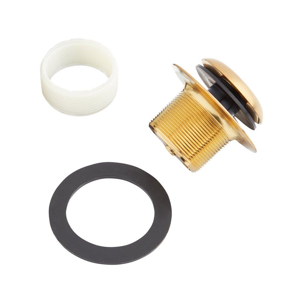 Signature Hardware Brushed Gold Brass Toe-Tap Drain 