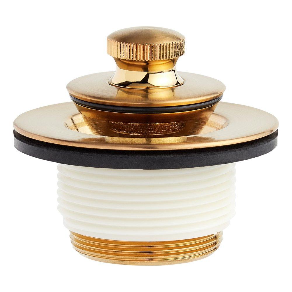 Signature Hardware Brushed Gold Lift & Turn Drain 