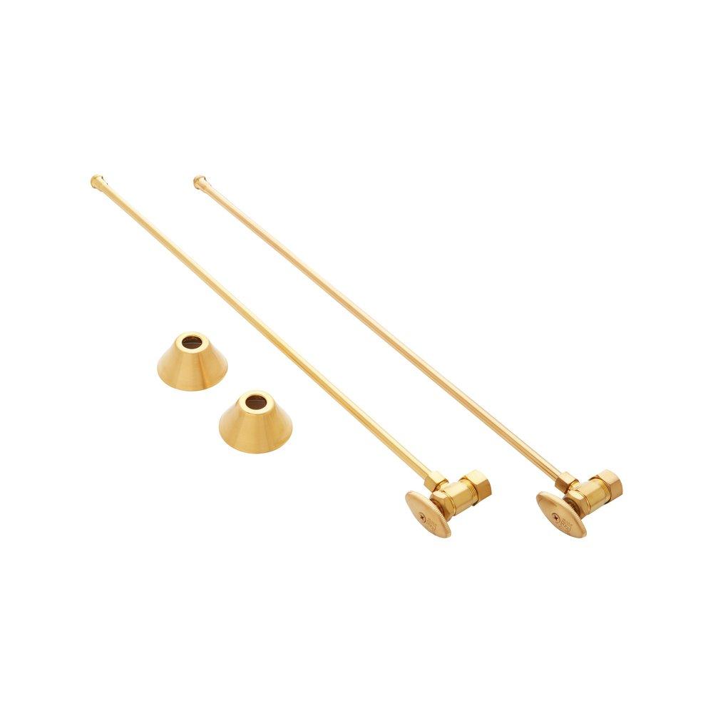 Signature Hardware Brushed Gold Sink 1/2 x 3/8 in. Supply Kit 