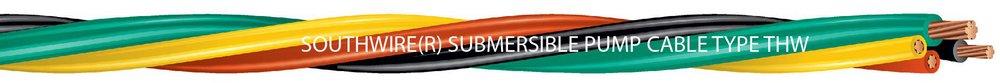 500 ft. 10 ga 2-Conductor Solid THW Twisted Pump Cable 