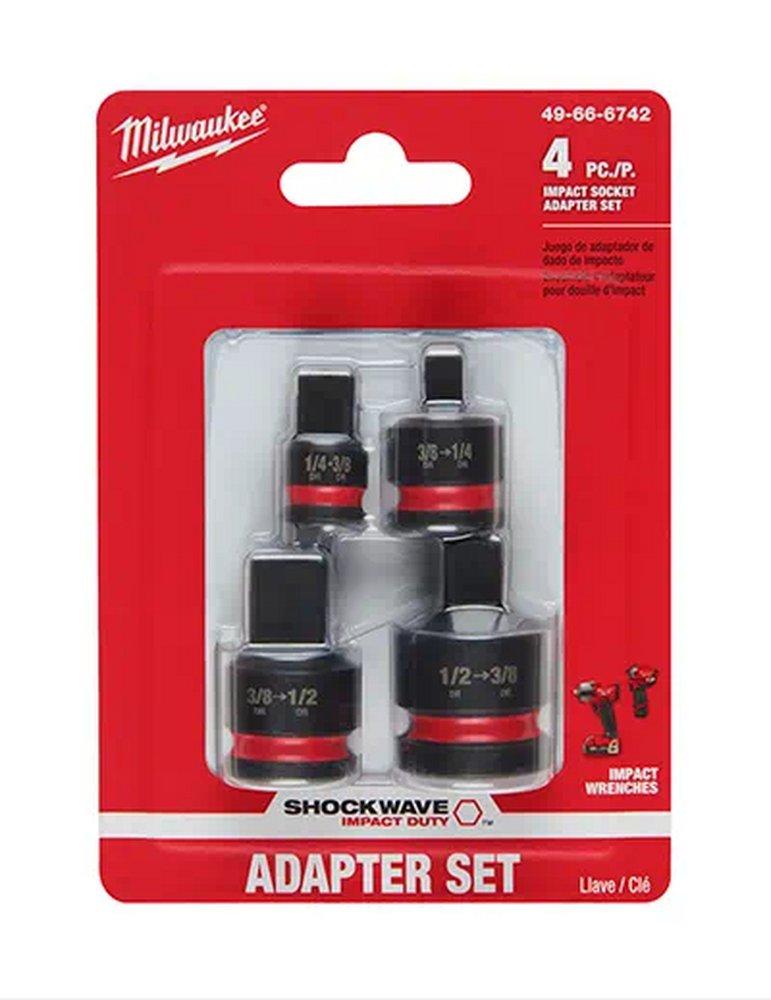 Milwaukee® Black Socket Adapter Set 