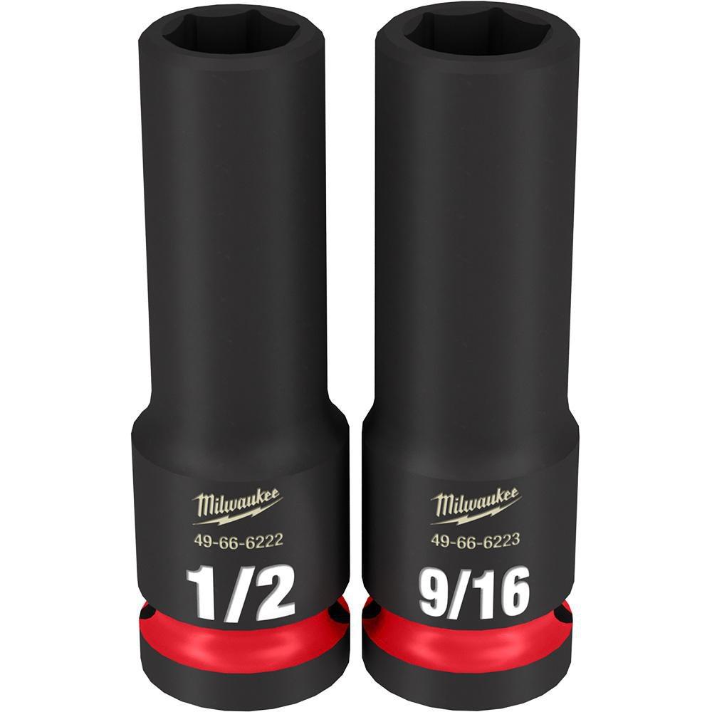 1/2 in. Drive SAE Deep 6 Point Socket 12-Piece Set 