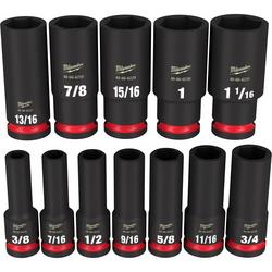 1/2 in. Drive SAE Deep 6 Point Socket 12-Piece Set