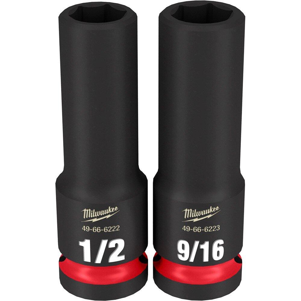 1/2 in. Drive SAE Deep 6 Point Socket 12-Piece Set 