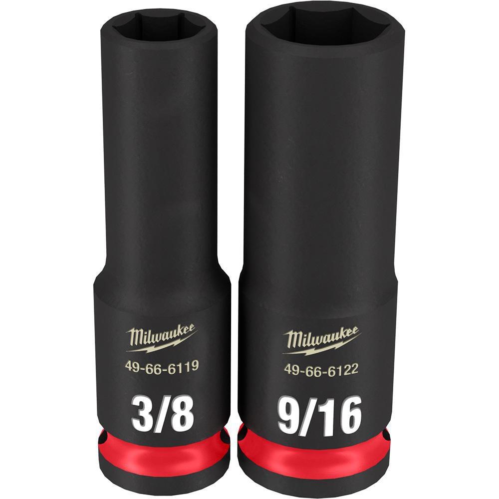 3/8 in. Drive SAE Deep 6 Point Socket 12-Piece Set 