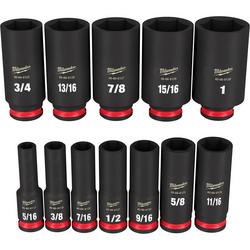 3/8 in. Drive SAE Deep 6 Point Socket 12-Piece Set