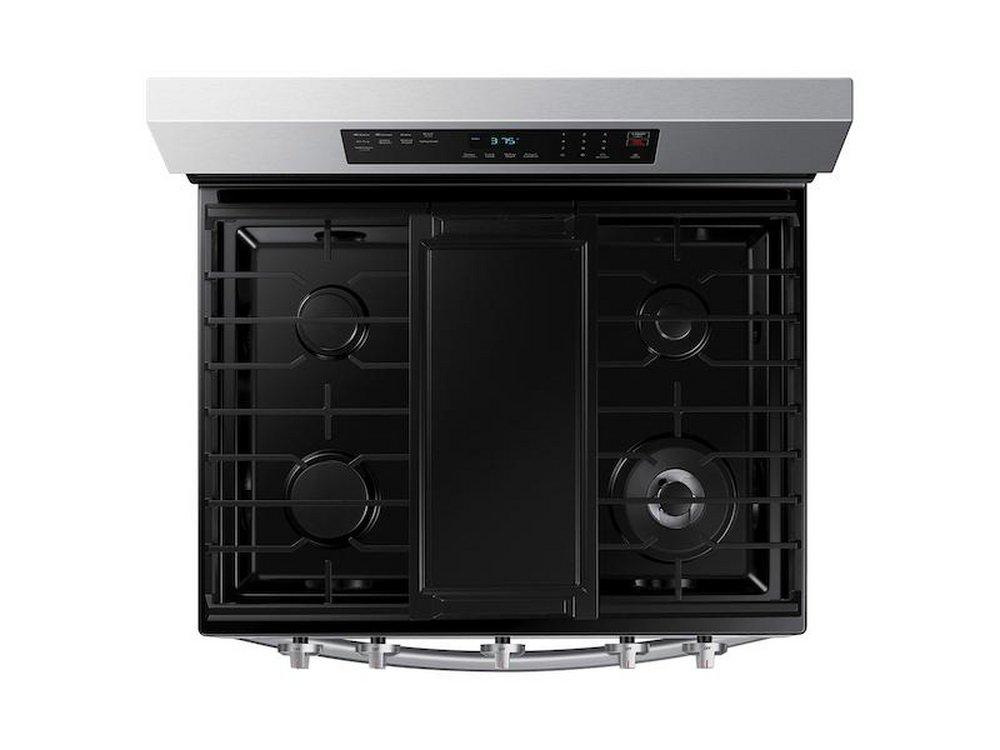 Samsung Fingerprint Resistant Stainless Steel 29-15/16 in. 6 cu. ft. 5-Burner Sealed Freestanding Range 