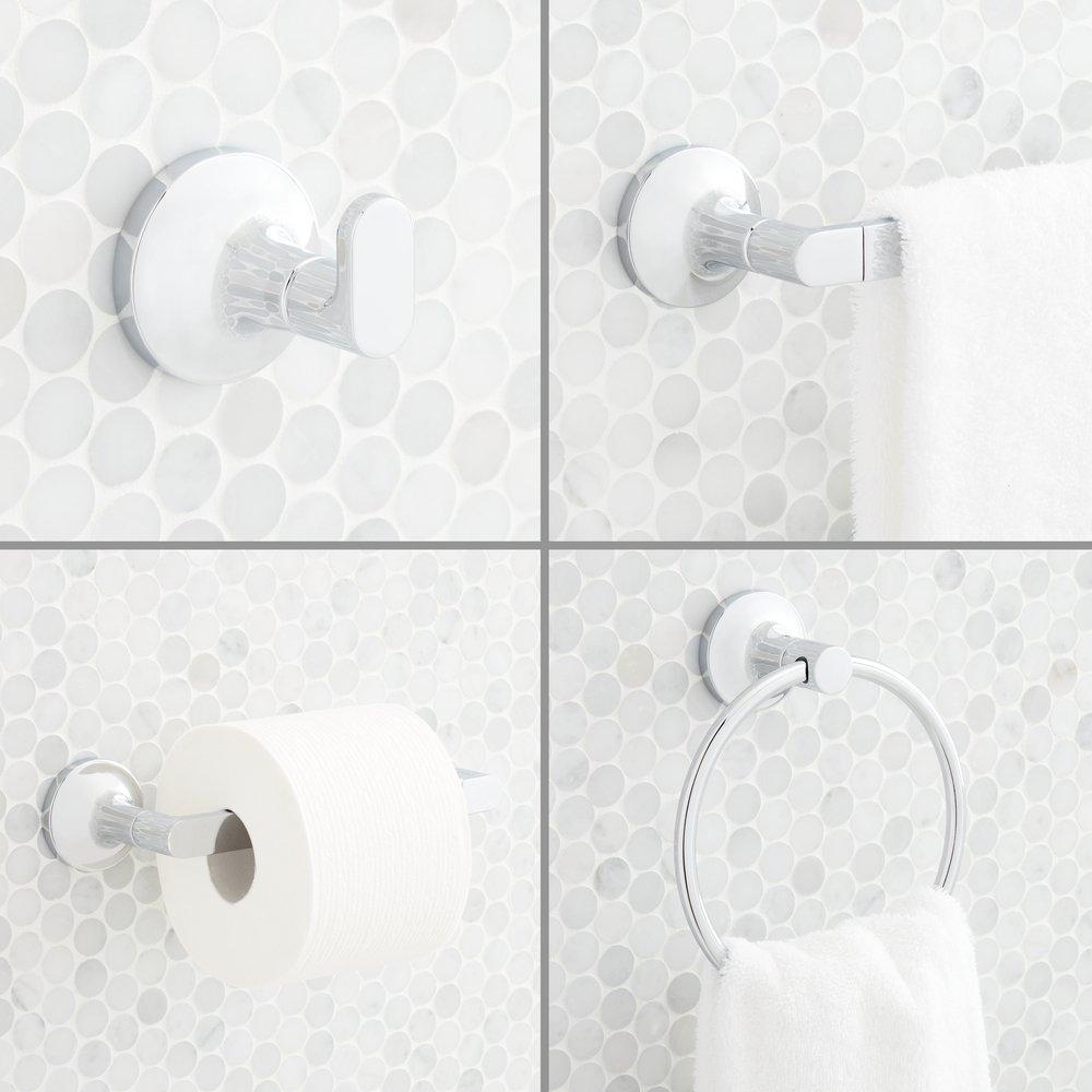 Signature Hardware Chrome 4-Piece Lavatory Accessory Set 