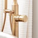 Signature Hardware Brushed Gold Single Handle Knob Floor Mount Filler 