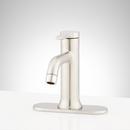 Single Handle Monoblock Centerset Bathroom Sink Faucet Set in Brushed Nickel