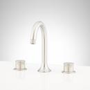 Signature Hardware Brushed Nickel Two Handle Widespread Bathroom Sink Faucet 