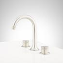 Signature Hardware Brushed Nickel Two Handle Widespread Bathroom Sink Faucet 