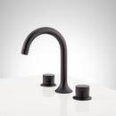 Signature Hardware Matte Black Two Handle Widespread Bathroom Sink Faucet 