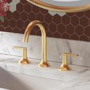 Signature Hardware Brushed Gold Two Handle Widespread Bathroom Sink Faucet 