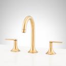 Two Handle Widespread Bathroom Sink Faucet in Brushed Gold