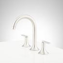 Signature Hardware Brushed Nickel Two Handle Widespread Bathroom Sink Faucet 