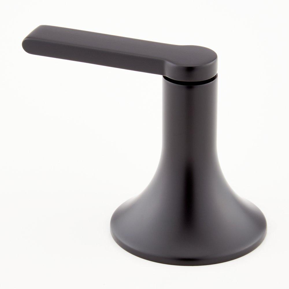 Signature Hardware Matte Black Two Handle Widespread Bathroom Sink Faucet 