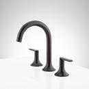 Signature Hardware Matte Black Two Handle Widespread Bathroom Sink Faucet 